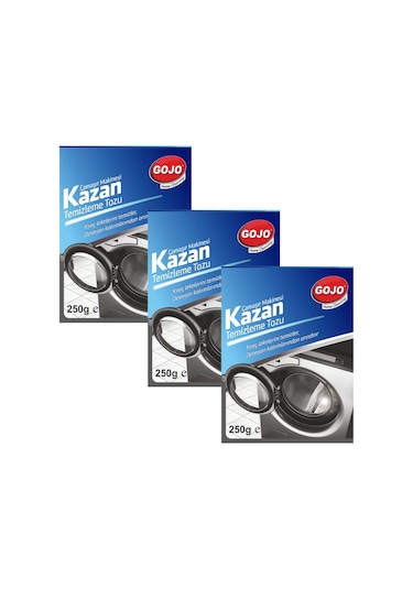 Gojo Çamaşır Makinesi Kazan Temizleme Tozu 3 x 250 G