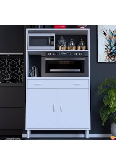 Modilayn Vio Fırın Dolabı 100x163,4x32.5 Cm Çekmeceli Kapaklı Mini/midi Mikrodalga Mutfak Dolabı Beyaz Modilayn Vio Fırın Dolabı 100x163,4x32.5 Cm Çekmeceli Kapaklı Mini/midi Mikrodalga Mutfak Dolabı Beyaz