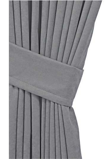 Cheap's Home Petek Dokulu Kadife Dokuma Sık 1 X 3 Pileli Fon Perde Açık Gri Açık Gri1