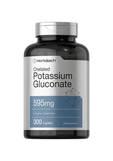 Horbäach Chelated Potassium Gluconate 595mg 300 Capsul.usa ...