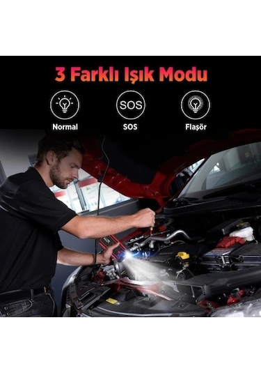 Utrai Jstar 4 24000mAh 2500A Jump Starter Taşınabilir Akü Takviye Cihazı (Kablosuz Şarj + Pusula + Çanta + Led Lamba + Powerbank)