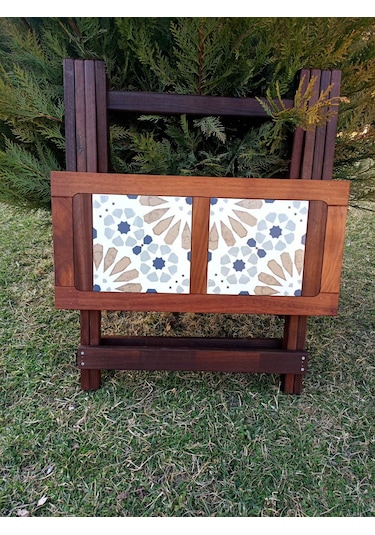 Birayse Ahşap İroko Sultan Ahşap Bahçe Ve Balkon Masası Ceviz