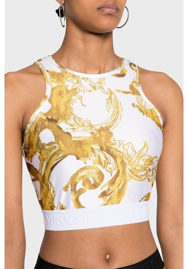 Versace Jeans Couture Kadın Top 76ham227 Js292 G03 Beyaz-gold Beyaz - Altın Versace Jeans Couture Kadın Top 76ham227 Js292 G03 Beyaz-gold Beyaz - Altın