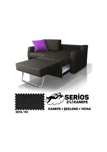 Serios Şezlonglu Yataklı Kanepe - Zeta 110