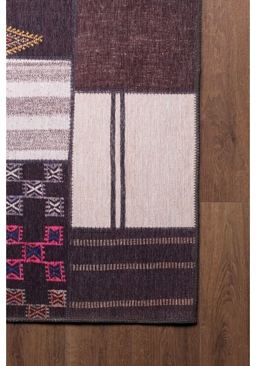 Jazz Patchwork Desenli Dokuma Taban Dekoratif Renkli Halı (Al 45)