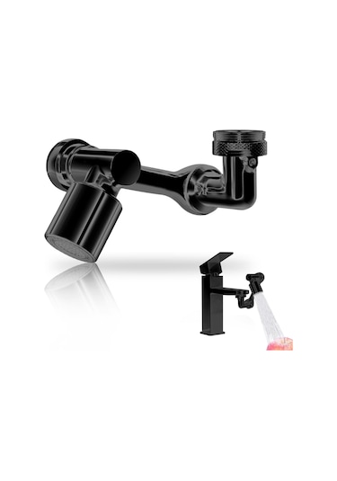 Qianfan Evrensel Musluk Genişletici - 1080 Döner Musluk Gümüş