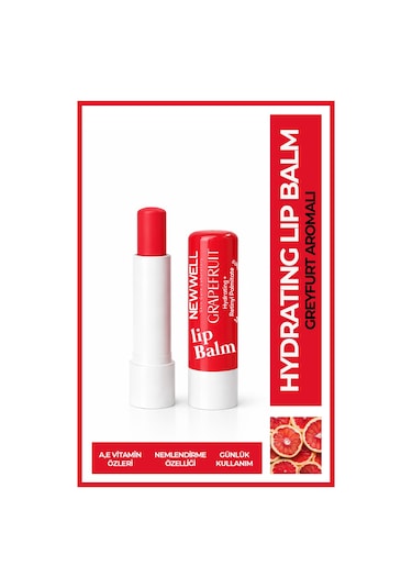 Grapefruit Hydrating Lip Balm Greyfurt Aromalı Nemlendirici Dudak Bakım Kremi 4 Gr