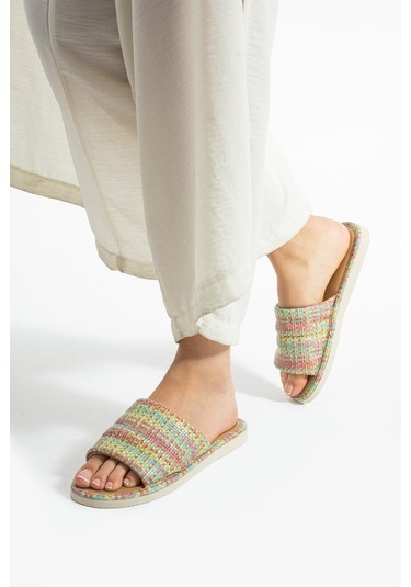 Mabel Kadın Terlik Dış Mekan Havuz Deniz Plaj Terliği Ev Terliği Sarı