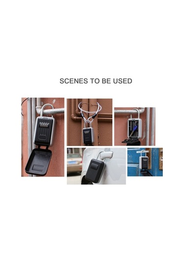 Pazly 4 Haneli Şifreli Dış Mekan Kilit Kutusu - Dayanıklı Anahtar Saklama Çubuğu Diğer