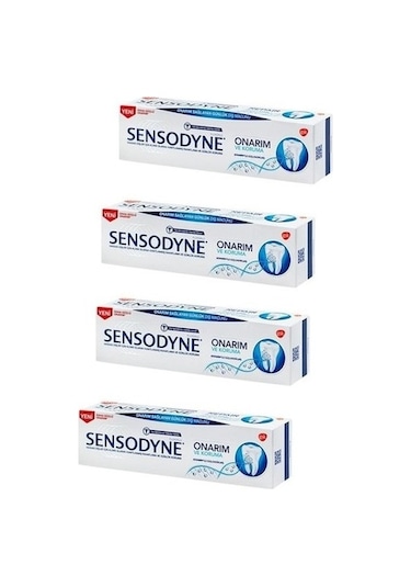 Sensodyne Daha Güçlü Onarım ve Koruma Diş Macunu 4 x 75 ML