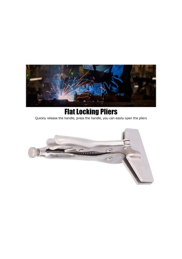 Tenfowee 10 İnç Çelik Düz Açık Kilitleme Pense - Parçalar İçin Sabitleme, Kaynaklama Ve Talaşlama İşlemleri - Kolay Açma Kolu Ve Ayarlanabilir Somun