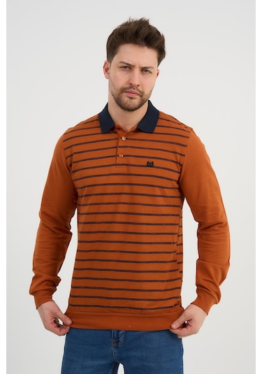Alexander Gardi Alexandergardı Polo Yaka Sweatshırt Wk25386 Turuncu