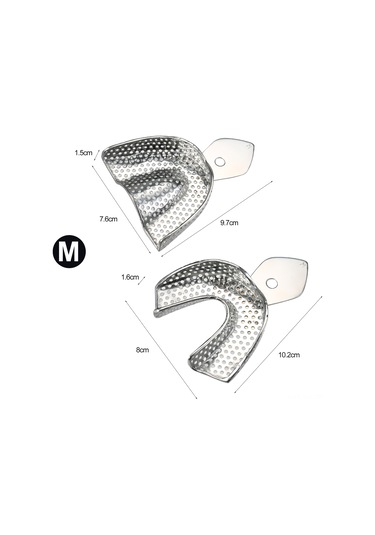 Wezone Paslanmaz Çelik Diş Tepsisi Seti - Yüksek Isıya Dayanıklı, 6 Parça, Küçük Orta Büyük Boy, Protez Modelleme İçin