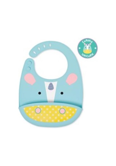 Skip Hop Zoo Silikon Önlük - Unicorn Açık Mavi