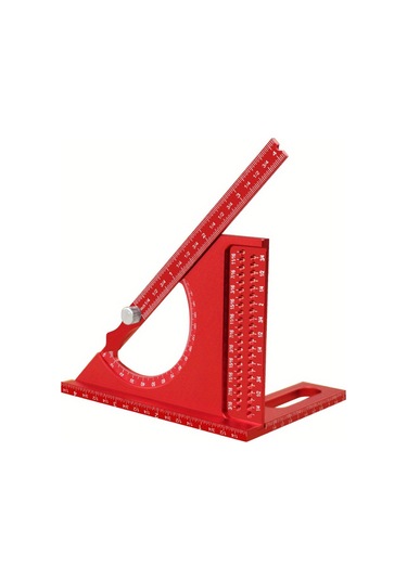 Yifomall Alüminyum Ahşapçı Açı Çizici - 0-180 Derece Hızlı İşaretleme, 3d Ayarlanabilir, İngiliz Sistemi, Gri