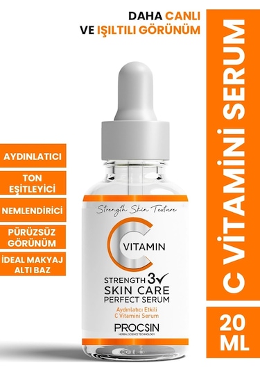 Procsın C Vitamini Aydınlatıcı Ve Ton Eşitleyici Bakım Serumu 20 ML