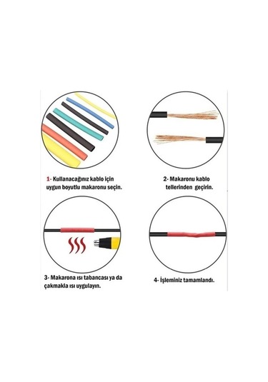 Kablo Koruyucu Makaron Seti 164 Parça Renk