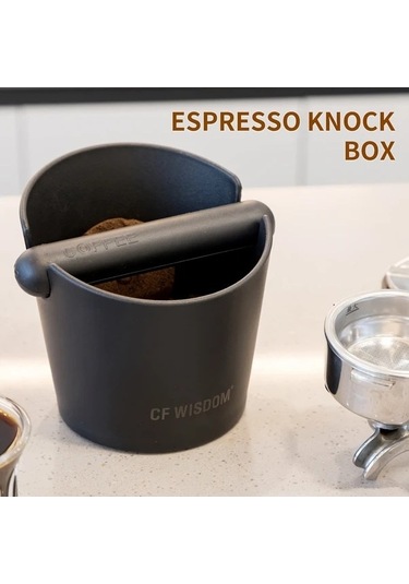 Fastbuy Dayanıklı Espresso Knock Box - Kompakt Kahve Atık Kutusu, Beyaz, Kaymaz Taban Beyaz