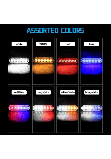 Shineyee 12-24v Araçlar İçin Ultra Parlak 6 Led Yanıp Sönen Işık - 16 Modlu, Su Geçirmez, Kolay Kurulum 111 Karakter