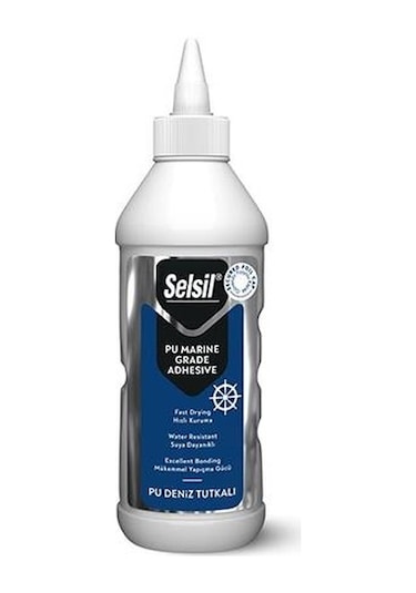 Selsil Suya Dayanıklı Poliüretan Deniz Tutkalı Şeffaf 500 Gr