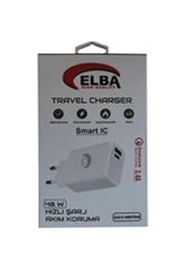 Elba ELB13 ELB-48W 3.4A USB-Pd48 (Usb+Type-C) Akıllı Koruma- Isıya Dayanıklı Hızlı Şarj Adaptörü