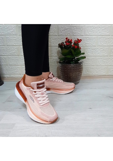 M.p 1674 Bej Renk Fuspetli Bayan Yürüyüş Dolgu Spor Ayakkabı 001