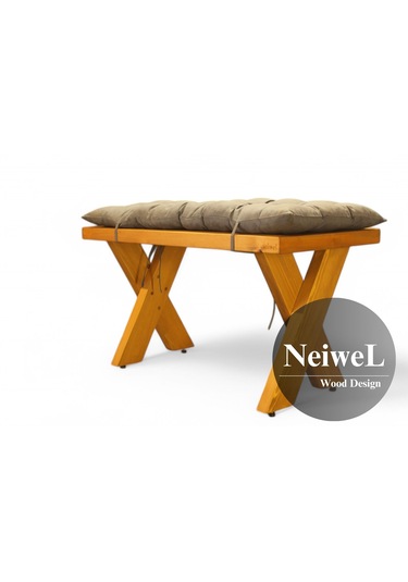 Neiwel Garden Lio Doğal Ahşap Bank Ahşap
