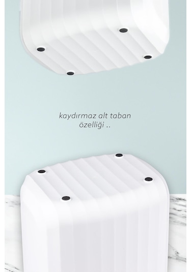 Okyanus Home Hareket Sensörlü 12lt Kırık Beyaz Çöp Kovası Beyaz