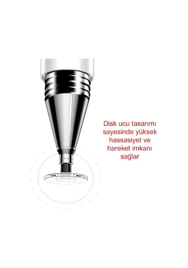iPad Uyumlu İphone Android Pencil 2İn1 Passive Stylus Kalem