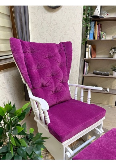 Asedia Mama Puflu Lake Fuşya Puflu Sallanan Emzirme Sandalyesi