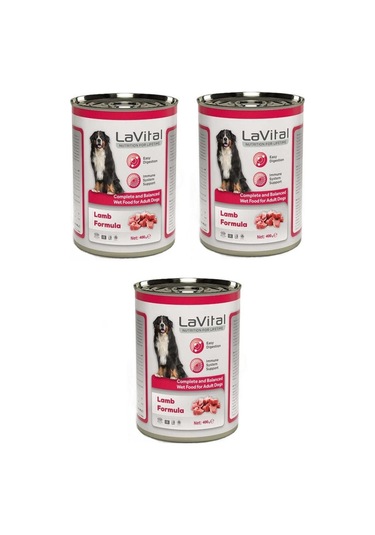La Vital Kuzu Etli Yetişkin Köpek Konservesi 3 x 400 G