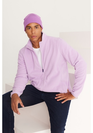 AC&Co / Altınyıldız Classics Standart Fit Fermuarlı Bato Yaka Polar Erkek Ceket Lila AC&Co / Altınyıldız Classics Standart Fit Fermuarlı Bato Yaka Polar Erkek Ceket Lila