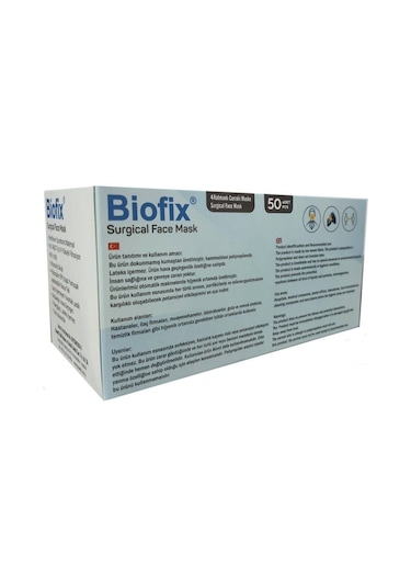 Biofix 4 Katlı Telli Cerrahi Maske 2 X Metlblown 50'Li Paket