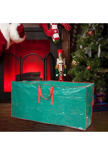 Trendooze Homyl Yıldızlı Ağaç Saklama Çantası Fermuar Yeşil-büyük Diğer