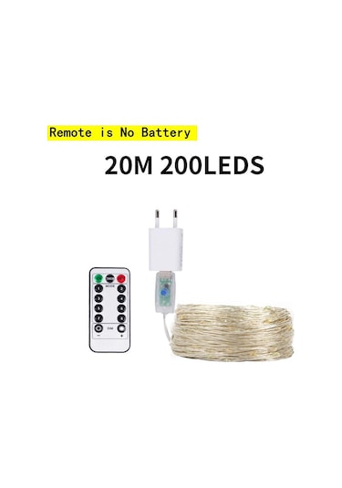 Sıcak Beyaz 30/100/200m Led Bakır Tel Dize Işıklar Sokak Peri Işıkları Garland 30m 300led Diğer