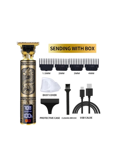 T9 Elektrikli Saç Kesme Makinesi Elektrikli Pusula Elektrikli Pusula Büyük Ekran Lcd Ejderha Ve Anka Kuşu