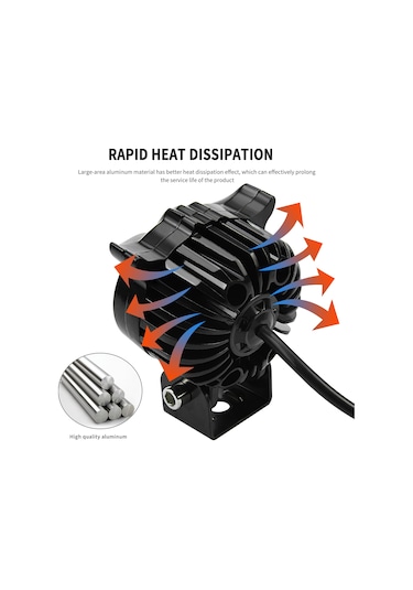 Xindoker Alüminyum 30-45w 12-85v Ip65 Su Geçirmez Led Farlar, Beyaz Sarı Işık, Moto Atv Kamyonet Uyumlu, Demirleme Aksesuarlar Eşliğinde Çiftli Set Siyah Konoid Mermi Şekli