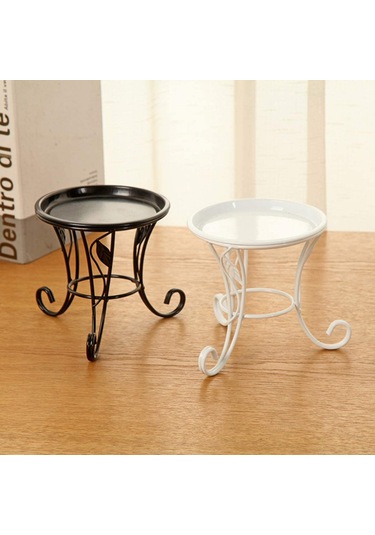 Çiçek Taburesi Metal Çiçek Standı, Avrupa Tarzı Tabure Balkon Zemin Bahçe Çiçek Saksısı Saksı Tutucu Dekor Bitki Rafı A