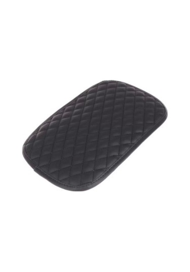 Araba Kol Dayama Örtüsü Kare Siyah Deri Siyah Desen