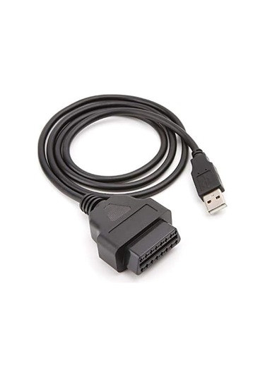 Geeksen 16pin Obd2 - Usb Bağlantı Kablosu, Şarj Adaptörü, Kablo Konnektörü, Bilgisayar Adaptör Kablosu, Araç Kamerası Uzatma Kablosu