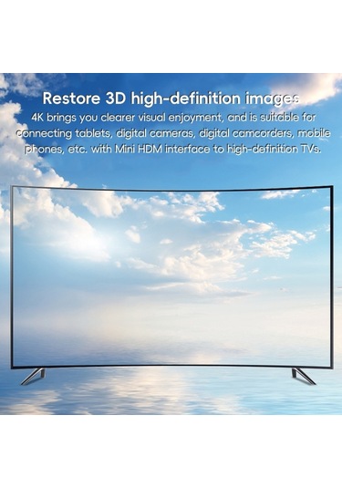 Dslr Kamera İçin Mini Hdtv'den Hdtv'ye Dik Açı Kafa Hd Video Veri Adaptör Kablosu Sağ Dirsek