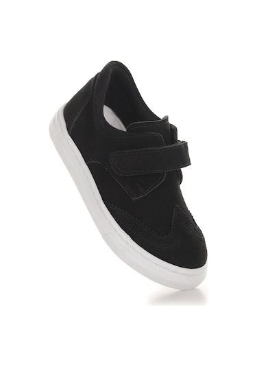 Kiko Kids Richie Cırtlı İlk Adım Günlük Erkek Bebek Casual Ayakkabı Siyah Siyah