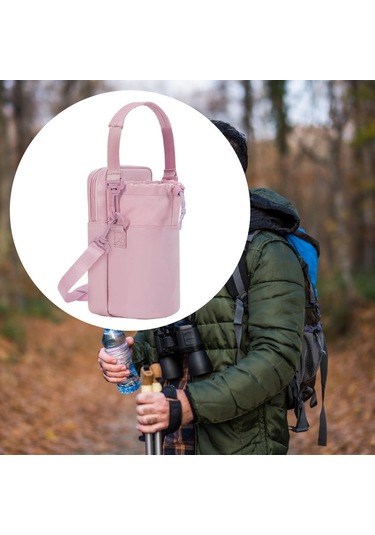 Suntek Telefon Cebi Hediye Piknik Şişe Kılıfı Tutucu Su Pembe