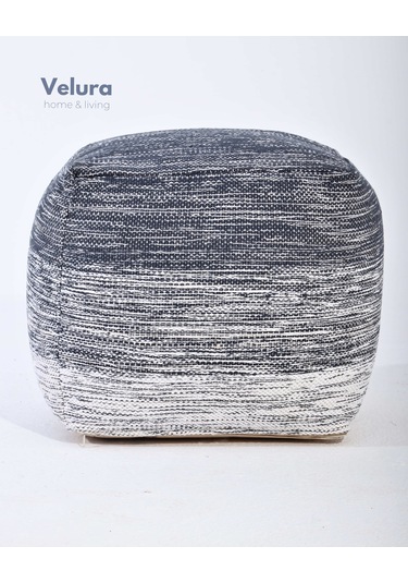 Delight Navy - White - Puf Mavi