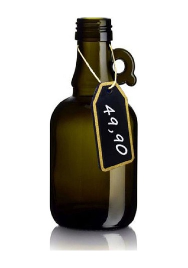 Askılı Şişe Etiketi Kara Tahta Pakette 10 Adet