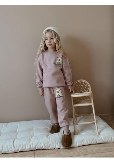 Cg Kids Capybara Kız Çocuk 3 İplik Şardon Kumaş Alt Üst Takım Süper Kalite Sırt Baskı Detaylı Soft M Gül Kurusu Cg Kids Capybara Kız Çocuk 3 İplik Şardon Kumaş Alt Üst Takım Süper Kalite Sırt Baskı Detaylı Soft M Gül Kurusu