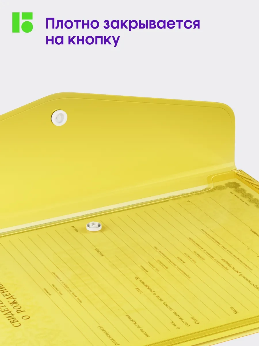 Berlingo Belgeler Ve Kağıtlar İçin V5 Düğmeli Zarf Klasör, 5 Adet 166092140