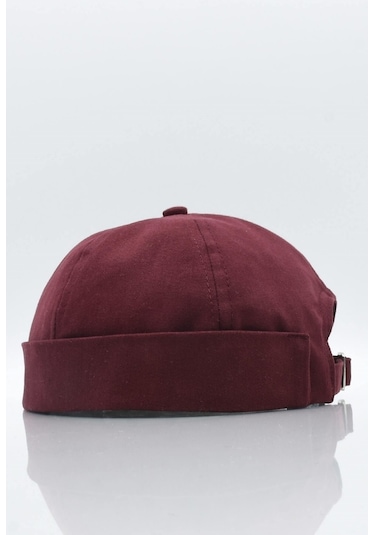 Külah Bordo %100 Pamuk Cap Docker Şapka-Bordo-Standart
