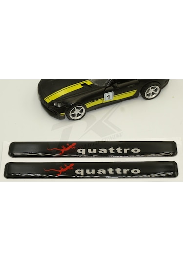 Audi Quattro Gecko Logo 3M 3D Damla Silikon Torpido Ayna Çamurluk