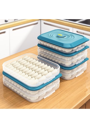 Yifomall Ev Çekirdekli Yiyecek Muhafazası: 4 Katlı, 240 Adet Manti/su Böreği Depolama Kutusu, Tamamen Kapalı, Donma Hızlandırıcı, Taze Tutucu, Buzdolabı Özel Tiffany Mavisi Diğer